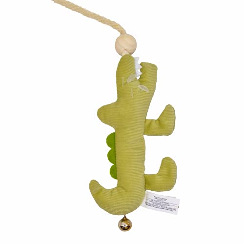 Image of BarkButler x Fofos Cat Teaser Toy Crocodile,Green|US Grade Catnip Inside|Durable Wooden Stick+Robust Rope|Interactive|for All Cat Breeds & Kittens