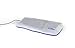 COMPUTER DUST SOLUTIONS Keyboard Dust Cover, Covers Large Size PC Keyboards, Silky Smooth Antistatic Vinyl, Translucent Coconut Cream Color with Blue Trim, (20W x2H x9D)