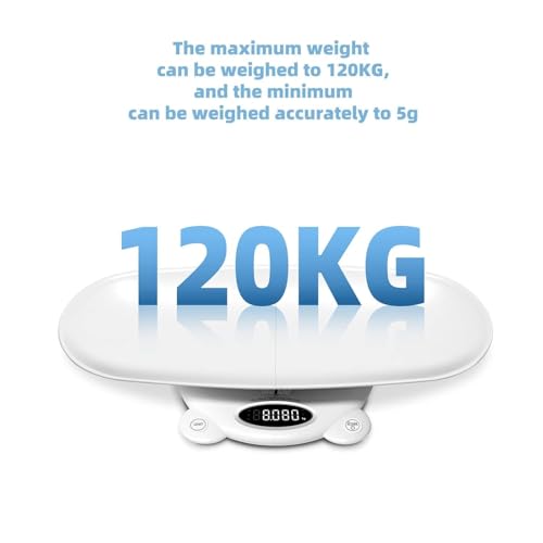 Image of Ellie Digital Baby Scales, Multi-Function Scale for Infant, Toddler & Pet, LED Display Weighing Scale for Newborns, Cats & Dogs, Large Capacity for Family Weight Tracking at Home