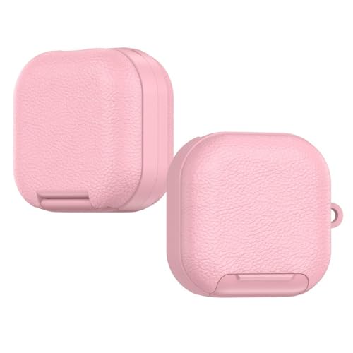 Étui cuir Samsung Galaxy Buds3 Pro antichoc premium avec support rose