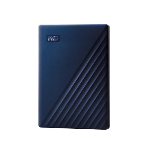 WD My Passport for Mac externe Festplatte 2 TB (mobiler Speicher, USB-C-fähig, herunterladbare Software, Passwortschutz, Mac kompatibel, einfach einzusetzen) mitternachtsblau