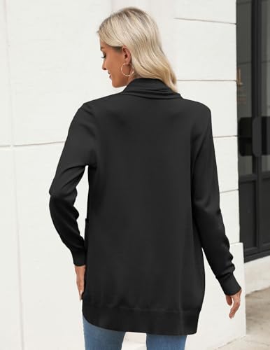 Zeagoo Women Long Cardigan Sweaters Lightweight Open Front Duster Knit Fashion Sweater Coats Trendy Cardigans with Pocket3