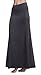 Urban CoCo Women's Stylish Spandex Comfy Fold-Over Flare Long Maxi Skirt (M, Dark Shadow)