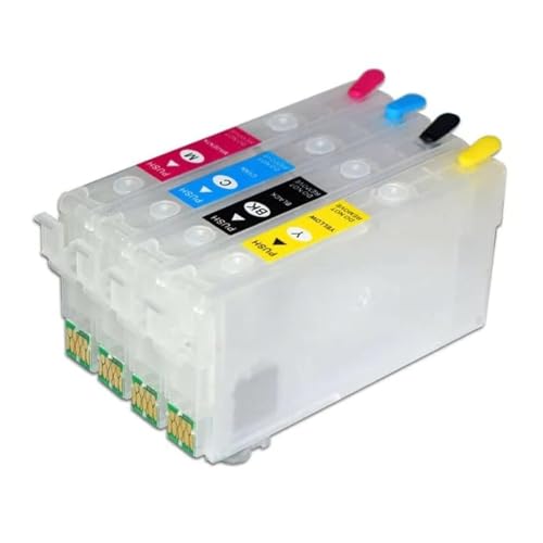 INKXPRO Remanufactured Empty Cartridges with Single-use Chip for Epson 812XL 812 XL Fit for Workforce Pro WF-7840 WF-7820 WF-7310 Printer for Regular or Sublimation Printing (BK+C+M+Y)
