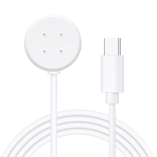 MohLythrix USB C Charger for Google Pixel Watch 3 Magnetic Charging Dock Fast Charging Cable Replacement Cord for Smartwatch 3.3FT/1M White