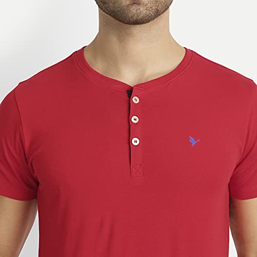 Image of AM SWAN Premium Cotton Half Sleeve Henley T-Shirts