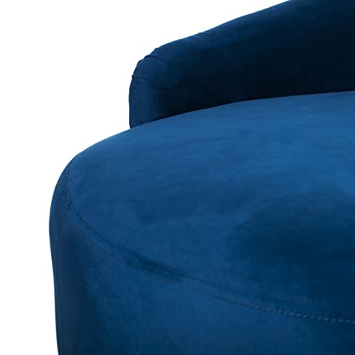 Safavieh Couture Home Evangeline Modern Glam Navy Velvet And Black Parisian Sofa #TOP2