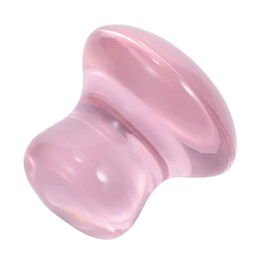 1 pieza de piedra de masaje de cristal rosa, herramienta de masaje Guasha, masajeador facial de mano for cuello, ojos y cuerpo.