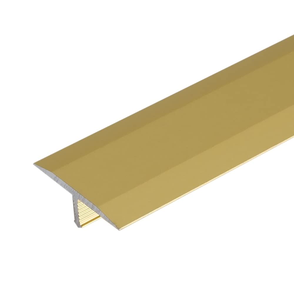 Cayrus Gold A54 13Mm Anodised Aluminium Threshold Trim T Bar Transition Strip For Tiles - 2.5M