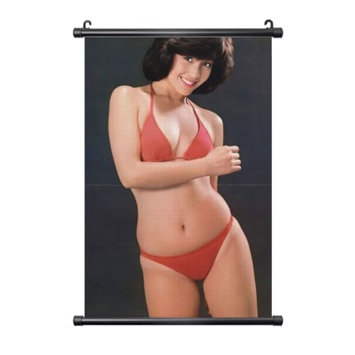 柏原芳恵 アートポスター インテリア 絵画 スクロール 掛ける絵装飾 掛け軸 オフィス アートポスター装飾画 壁飾り36"X24"