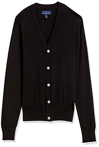 Amazon Brand - Buttoned Down Men's 100% Supima Cotton Cardigan Sweater, Black, XXX-Large