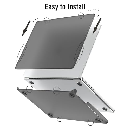 Image of BlueSwan Case Compatible for MacBook Pro 16 inch M5 2026 2025-2021 M4 M3 M2 M1 Pro /Max Chip,A3429 A3428 A3403 A3186 A2991 A2780 A2485,Anti-Scratch Flexible Laptop Cover with Grippy Matte Texture,Black