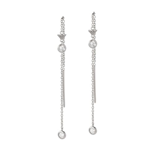 Set de joyería Armani para mujer con pulsera y aretes de plata de ley en color plateado 4