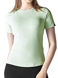 [XEXYMIX] ヨガウェア トップス 半袖 Tシャツ レディース XWFST03H2 アイスフェザー スリムフィット 2.0 S ライム・クリーム