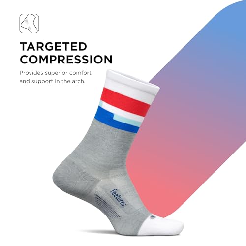 Feetures Elite Ultra Light Cushion Mini Crew Sock - Sport Sock with Targeted Compression - (1 Pair)3
