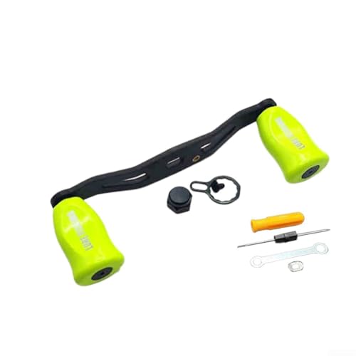Carrete de pesca con mango basculante de carbono para DAIWA para TATULA 80, para ALPHAS, para ABU de 105 mm con 4 rodamientos (mano derecha verde)