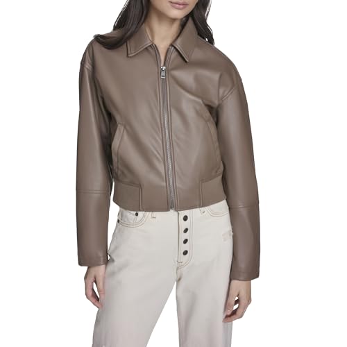 Image of Levi's Women's Faux Leather Bomber With Laydown Collar