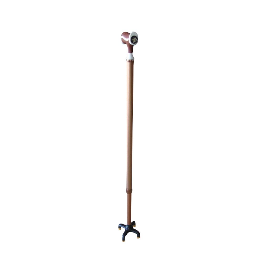 GCX- Muletas pequeñas de Cuatro Patas de Aluminio Muletas for Ancianos Muletas telescópicas Muletas for Ancianos de Cuatro ángulos Muletas con empuñaduras Firma