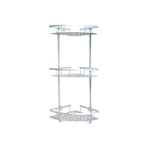 AIZI AR-321B Patent Non-Drill 3 Layers Bathroom Coner Shelf Wall Suction Type Creative Space Aluminum Makeup Storage Organizer Holder