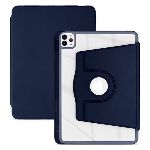Étui iPad Pro 2018 12.9 rotatif pour travailler et lire partout en bleu foncé