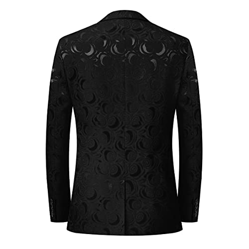 YFFUSHI Men's Notched Lapel Tuxedo Suit Jacket One Button Blazer for Wedding Prom Dinner Party2