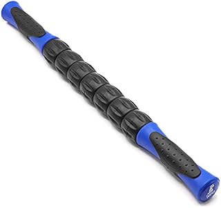 Beenax Muscle Therapy Massage Stick, 360° Tension Reduction - Ridged Gears for Trigger Points, Deep Tissue, Myofascial Release, Leg, Quads & Calf Tightness - Relieve Soreness, Cramps and Pain