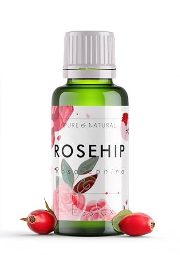 Image of Esslux Rosehip Oil for Face & Skin - USDA Organic Rosehip Seed Oil for Gua Sha Massage & Essential Face Oil. 100% Pure, Cold Pressed Face Moisturizer for Acne Scars & Facial Oil