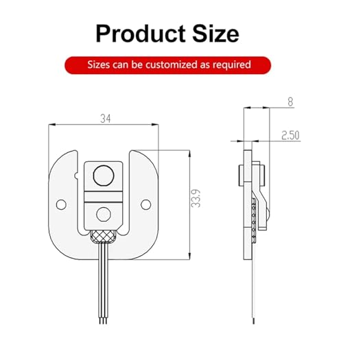 Celda de carga S 50 kg como sensor de pesaje para proyectos de medición 6