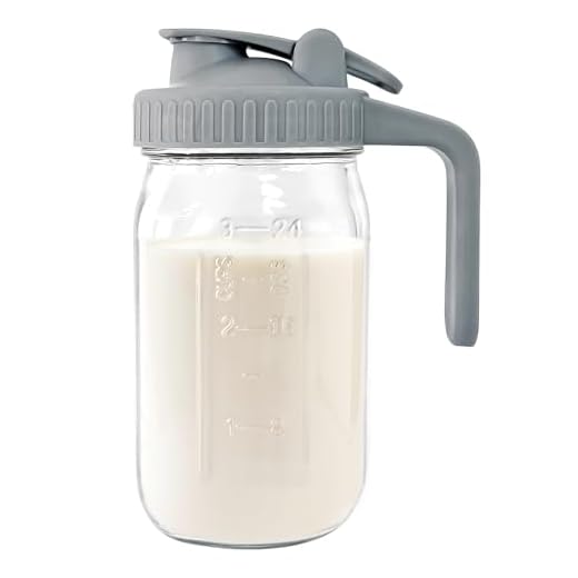 JunVpic 32oz Glass Mason Jar Pitcher