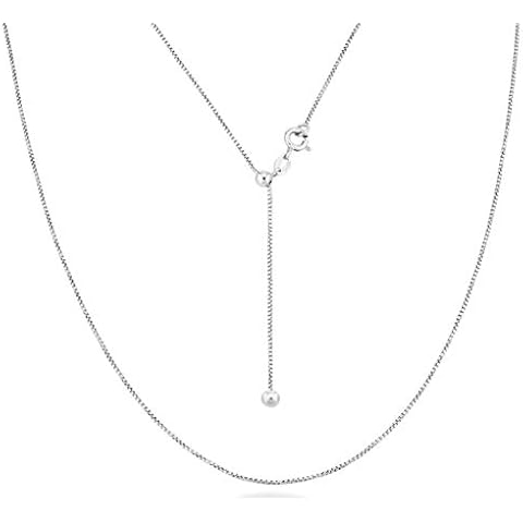 Adjustable Sterling Silver Bolo Box Chain Necklace Cover