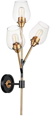 Maxim Lighting 26341 Wall Sconce, Antique Brass/Black