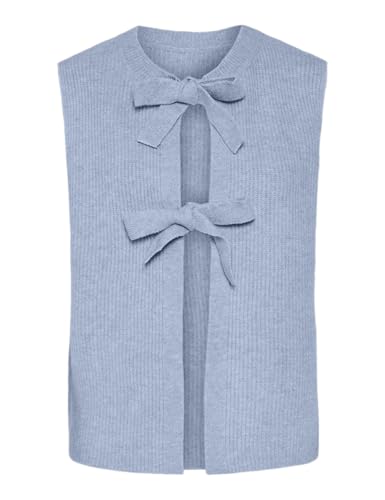 PIECES Pcsilly SL Rev - Chaleco de Punto para Mujer, Color Azul Cachemira, Talla M