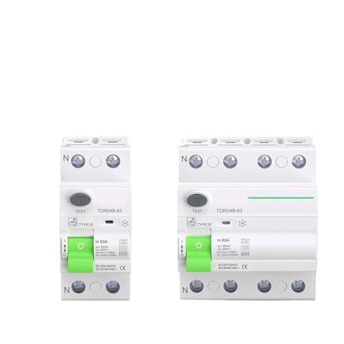 RCD Type B ELCB 16A Interrupteur Différentiel 2P 300mA pour Rail Din 35mm