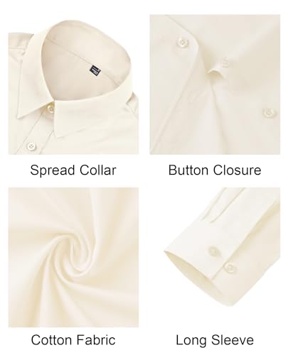 Image of J.VER Button Down Shirts for Women Stretch Collared Cotton Long Sleeve Dress Shirt Business Casual Blouse for Work