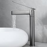 BiaoTeng Grifo Lavabo Baño Alto Monomando Frío y Caliente Grifos para Lavabos...