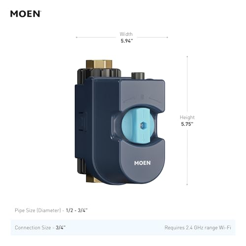 Moen 900-001 Flo 3/4-Inch Leak Detection Smart Home Water Security System, 0.75 to 1.25 inch
