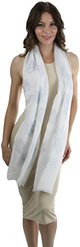 ToBeInStyle Women's Handprint Henna Lightweight Crinkle Scarf4