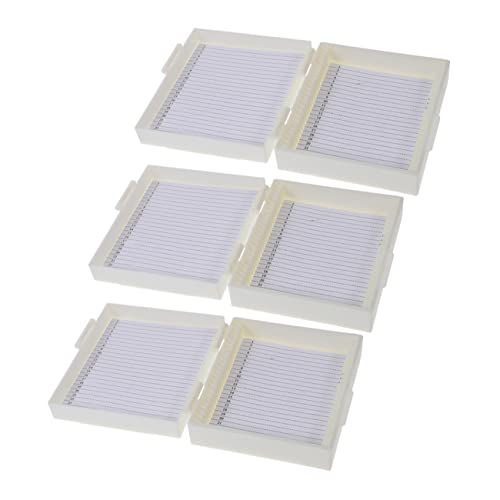 CHILDWEET 3pcs Boxes Slide Box Trays Sample Containers Microscope Slide Storage Specimens Storage Case Microscope Accessories Laboratory Supply Microscope Slide Storing Tool Abs White
