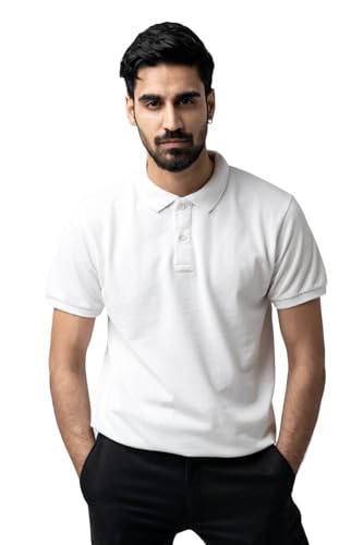 Image of Men's & Boys' Pure Cotton Polo T-Shirt - Half Sleeves, Regular Fit, Solid Plain Classic Polo Collar | Casual & Sportswear