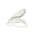 KOHLER PureWash M250 Manual Elongated Bidet Toilet Seat, Biscuit, Quiet-Close Lid Prevents Slamming, Easy Installation with Quick-Release Hinges, Adjustable Spray Position & Pressure