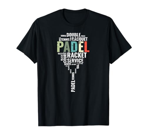 Vintage Padel Wordcloud Padel T-Shirt
