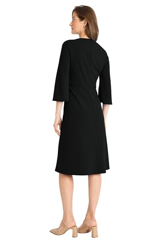 Maggy London Women's Twist Neck Dress with Flared Sleeves3