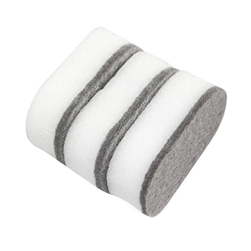 ERINGOGO 12Pcs Kitchen Cleaning Sponge Grey White Dishwashing Pads for Scrubbing Daily Use Non Scratch High Absorption for Home Bathroom Cleaning