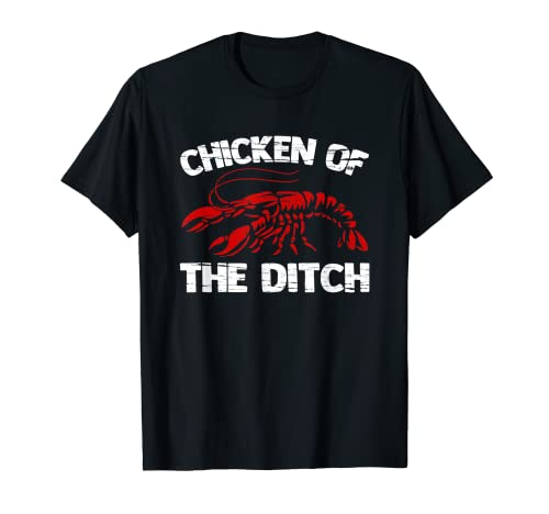 Pollo De La Zanja Divertido Cangrejo De Río Hervir Crawfish Cajún Comida Camiseta