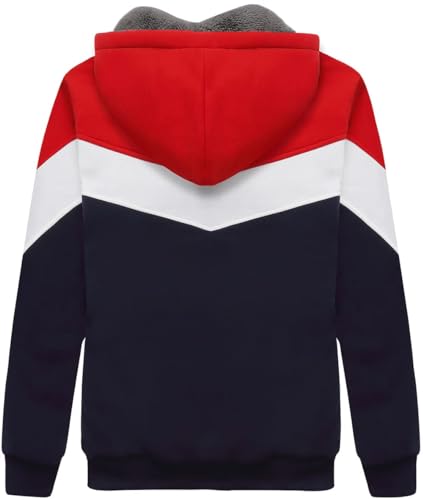 Image of SWISSWELL Boys Fleece Jacket Long Sleeve Sherpa Lined Zip Up Hoodies Soft Warm Sweatshirt Outerwear for Kids 6-15 Years