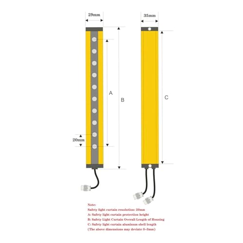 Relais de sécurité PNP 12-24V avec grille optique 16 canaux