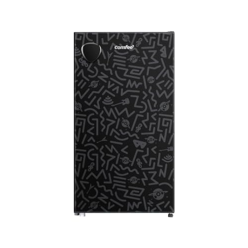 COMFEE' RCD92BF2EUY(E) Frigorifero 88L Monoporta, Maniglia Removibile | Colore Nero, Raffreddamento Rapido, Temperatura Regolabile, Compatto per Casa, Ufficio, Hotel