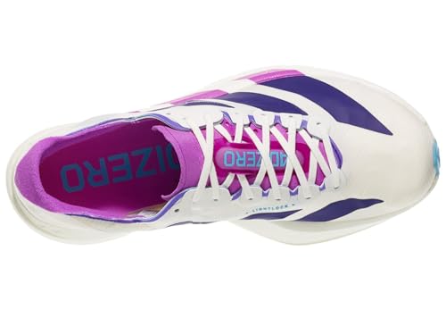 Adidas CWHITE/CPURPL/SEBLBU Women's Adizero Adios PRO 4 W Core whiteCollegiate Purple/Semi Blue Burst 9 US, 9 Wide4