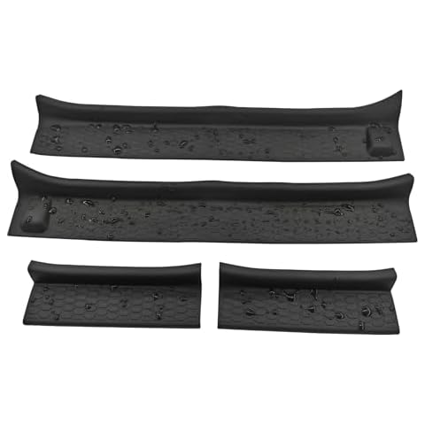 Timilge Door Sill Guards Kit, Rubber Door Entry Guards Protector Accessories, for Wrangler JL JLU Gladiator JT 4 Door 2018-2024 Black Cover