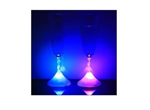 LP Divertissements Lot de 3 - Verre à Champagne/Cocktail Lumineux LED's 21cm